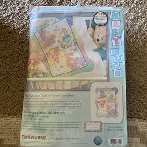 NEW ❤️Dimensions Stamped Cross Stitch “LOVE” (Baby) Quilt